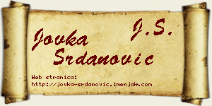 Jovka Srdanović vizit kartica
